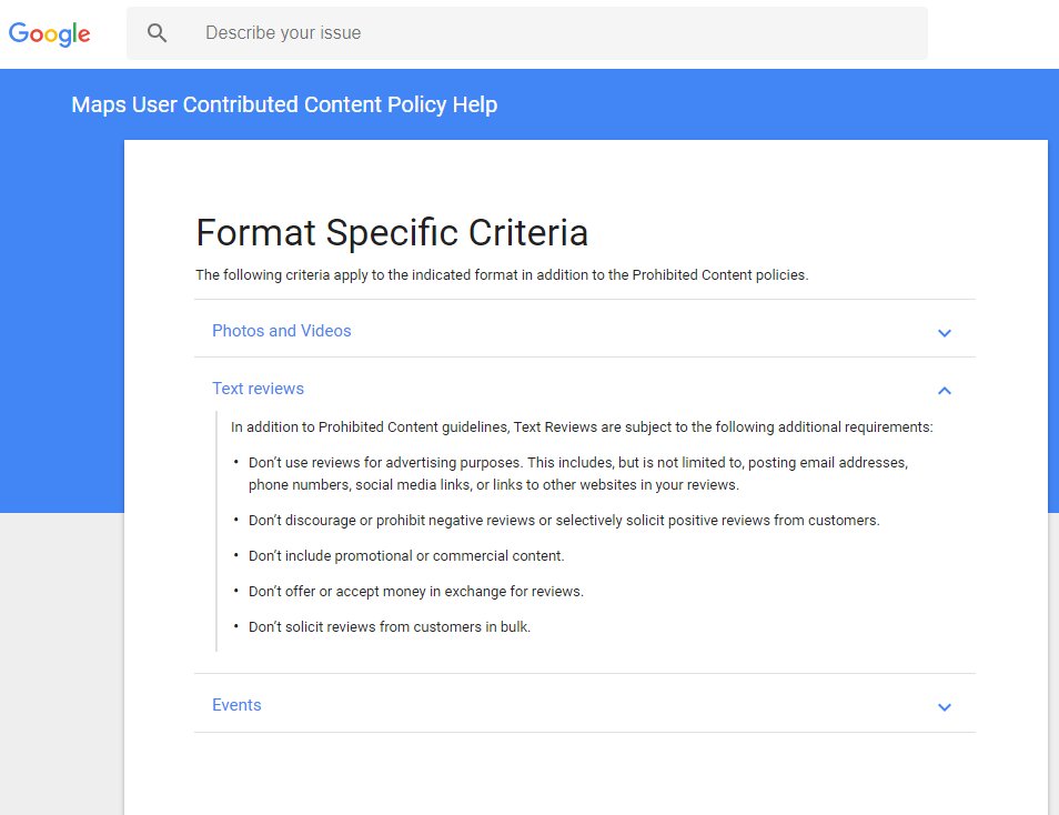 Google Reviews Updates