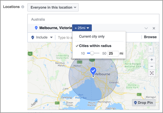 facebook geotargeting ads