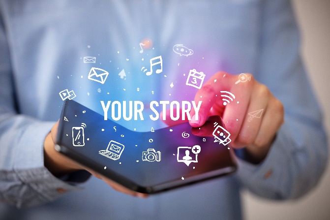 instagram user selecting sticker for story