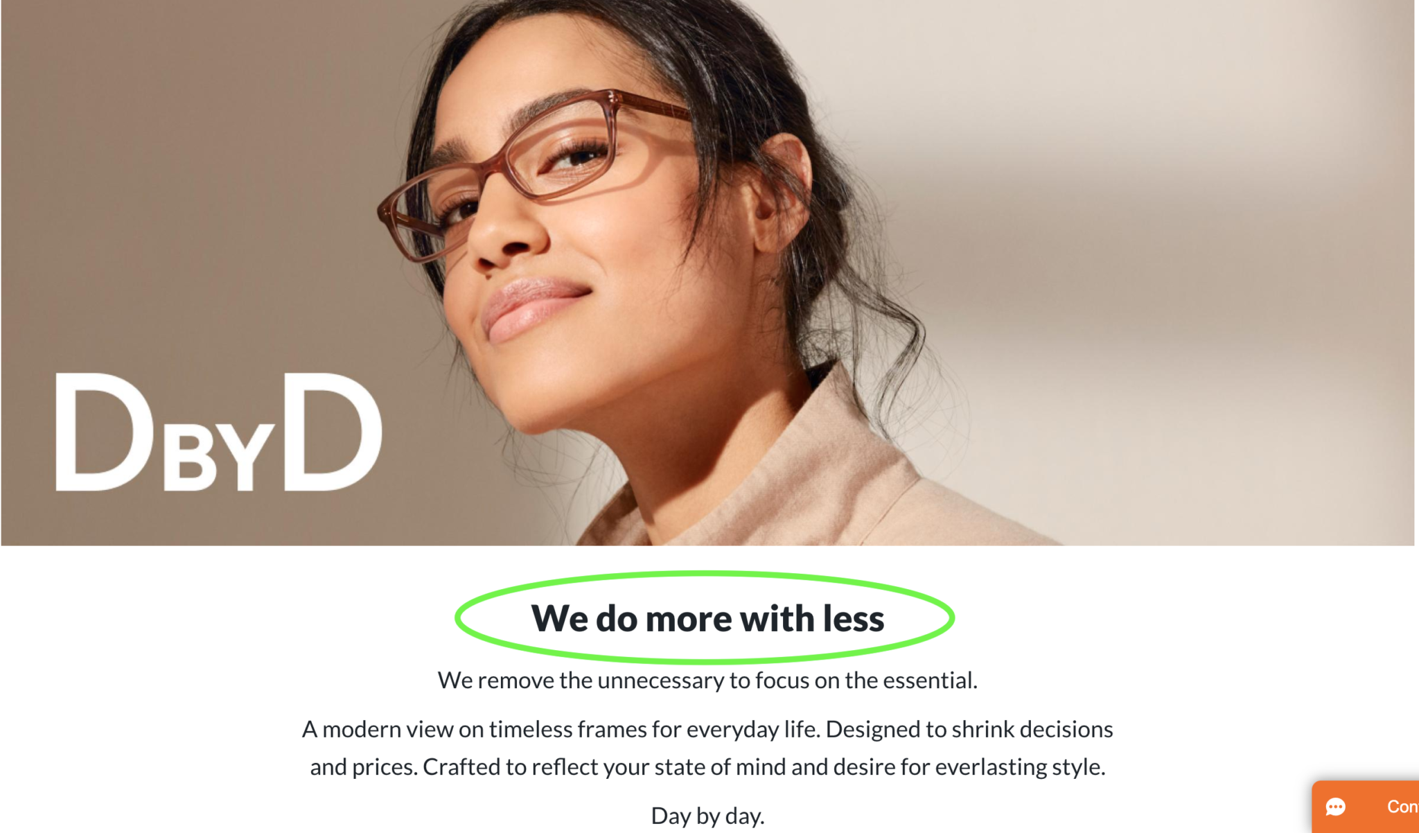 landing page statement