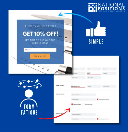 Simplifying website forms