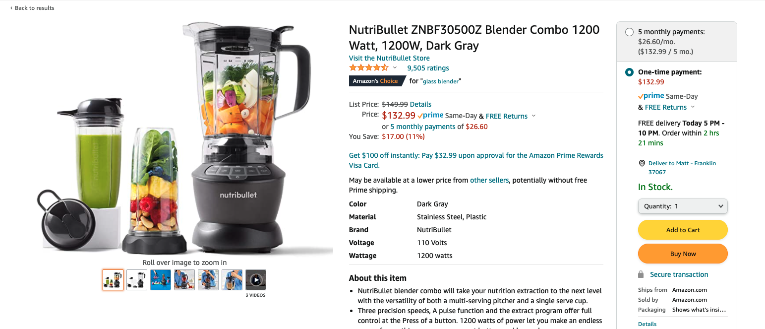 amazon product listings