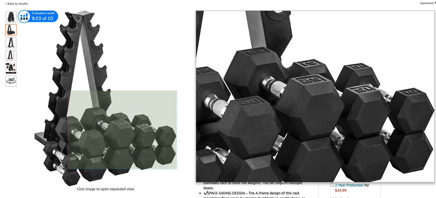 more image pixels on Amazon