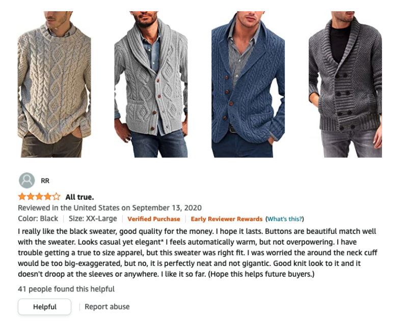 Amazon product reviews