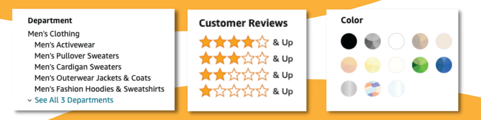 Amazon search filters