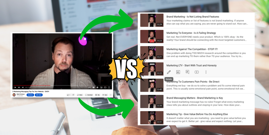 Repurposing Youtube content