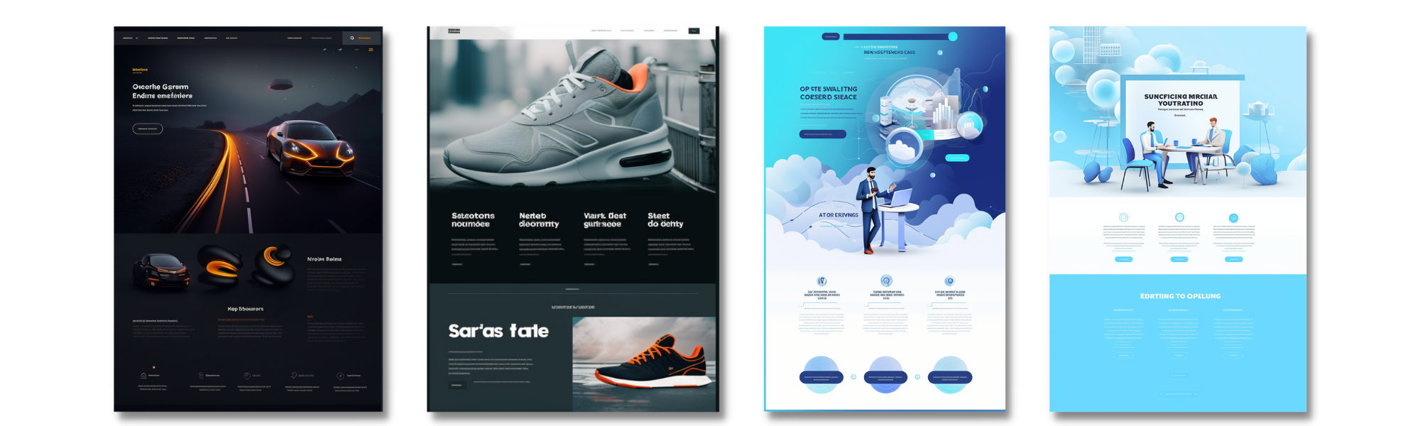 langin page examples midjourney