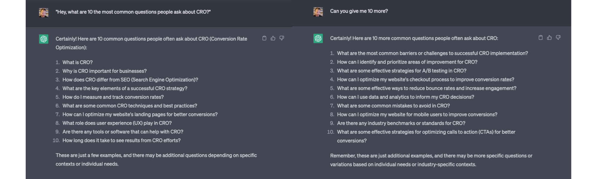 Asking ChatGPT Questions