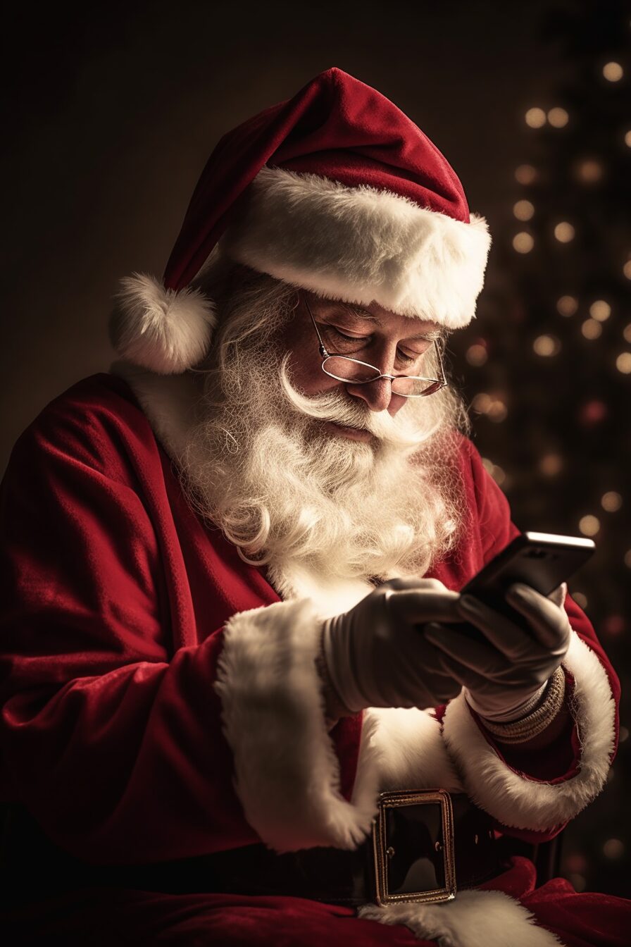santa on social media