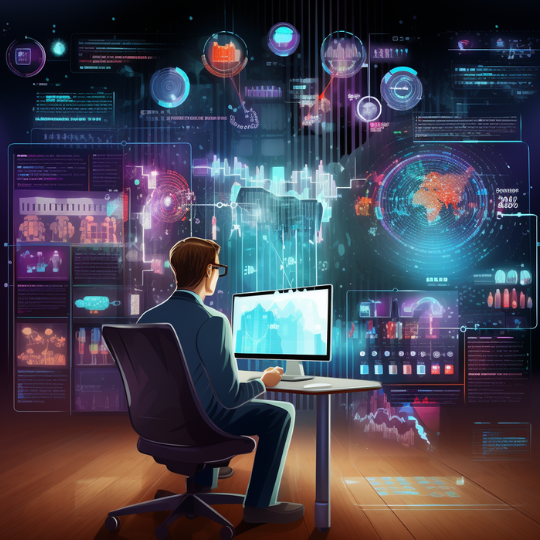 AI computer helping with data
