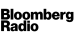 Bloomberg Radio black and white logo featuring text wordmark.