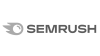 Semrush logo featuring the company name in gray text with a stylized circular icon.