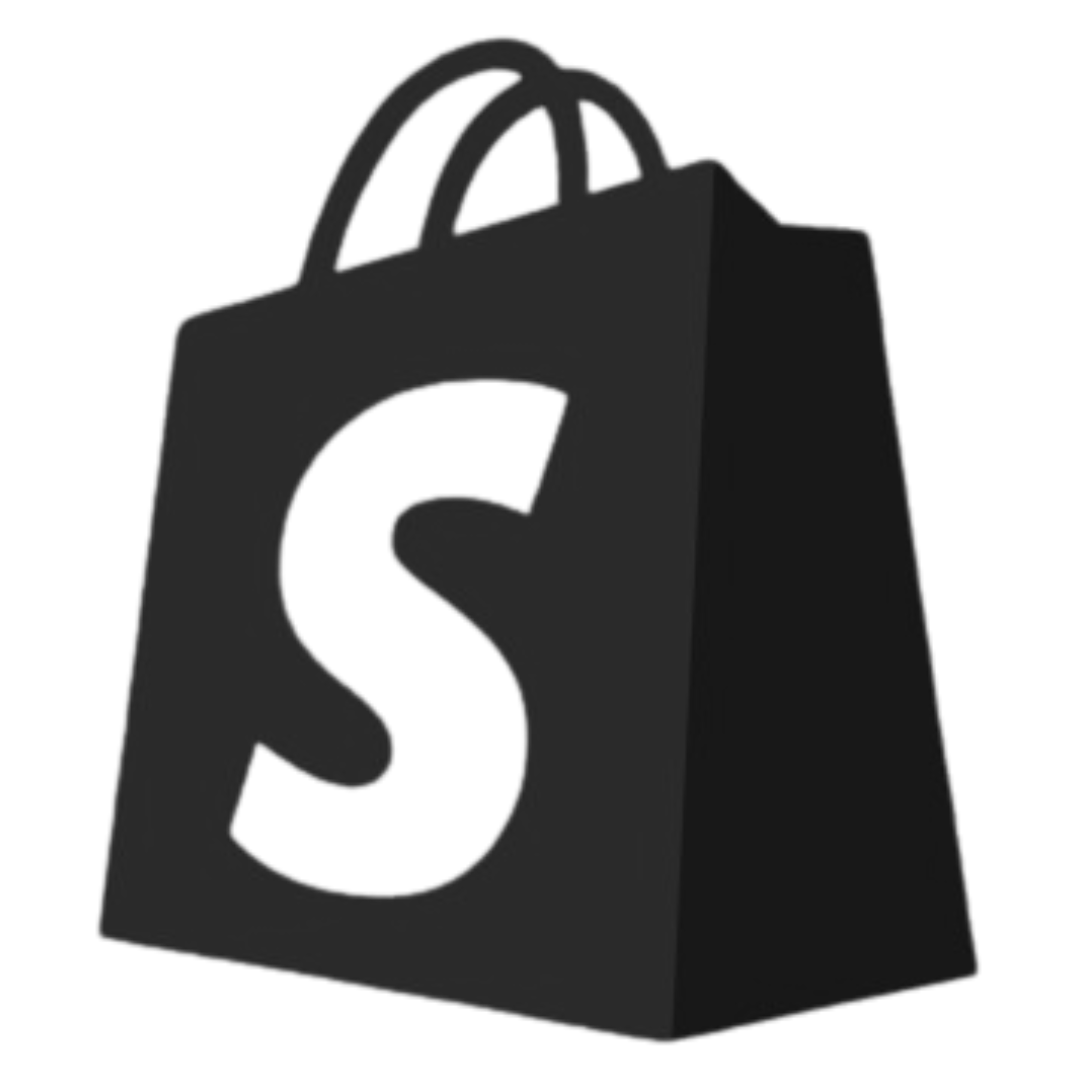 Black shopping bag with a white letter S displayed on the front.