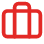 Red briefcase icon representing business travel, work, or professional services.